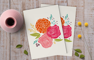 Flower Bed printable greeting card by Creative Allure