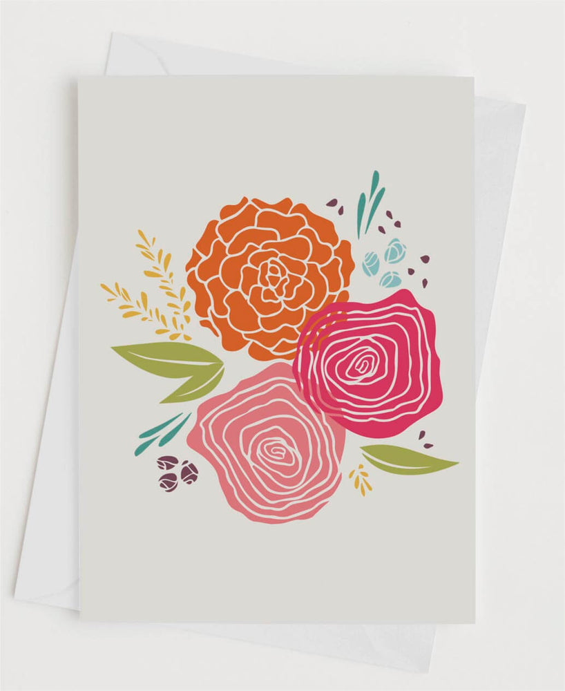 Flower Bed printable greeting card by Creative Allure, flay lay
