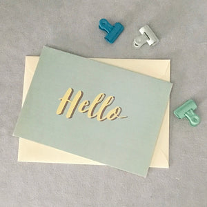 Greeting-Card-with-the-text-Hello-flay-lay