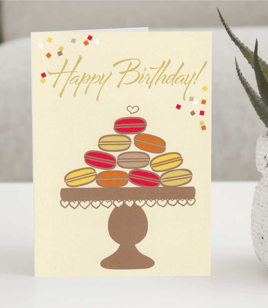 Birthday-card-Macarons-on-a-platter