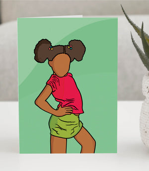Greeting Card of little girl