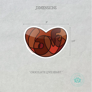 Chocolate Heart Sticker