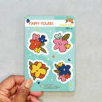 Happy Flowers Sticker Sheet