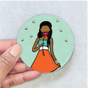 Little Daisy Round Sticker