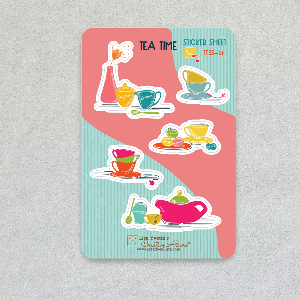 Little Tea Pots Sticker Sheet 01