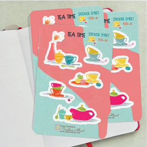 Little Tea Pots Sticker Sheet 01