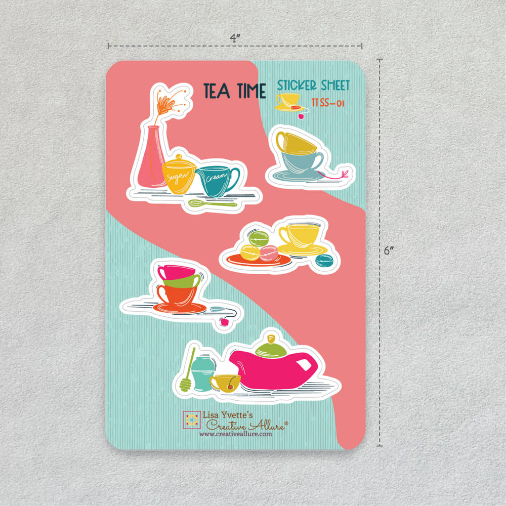 Little Tea Pots Sticker Sheet 01