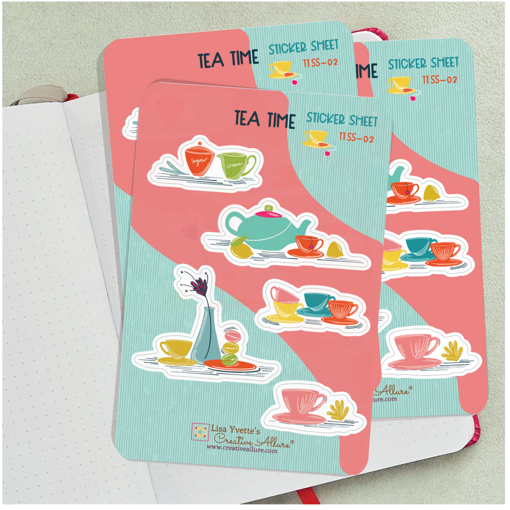 Little Tea Pots Sticker Sheet 02