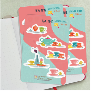 Little Tea Pots Sticker Sheet 02