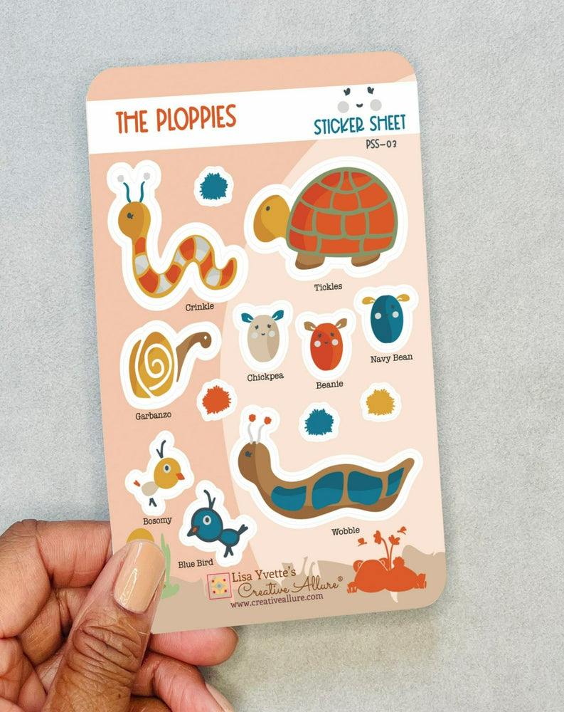 Adorable characters 4" x 6" Sticker Sheet that will bring a burst of cuteness to any surface!  
