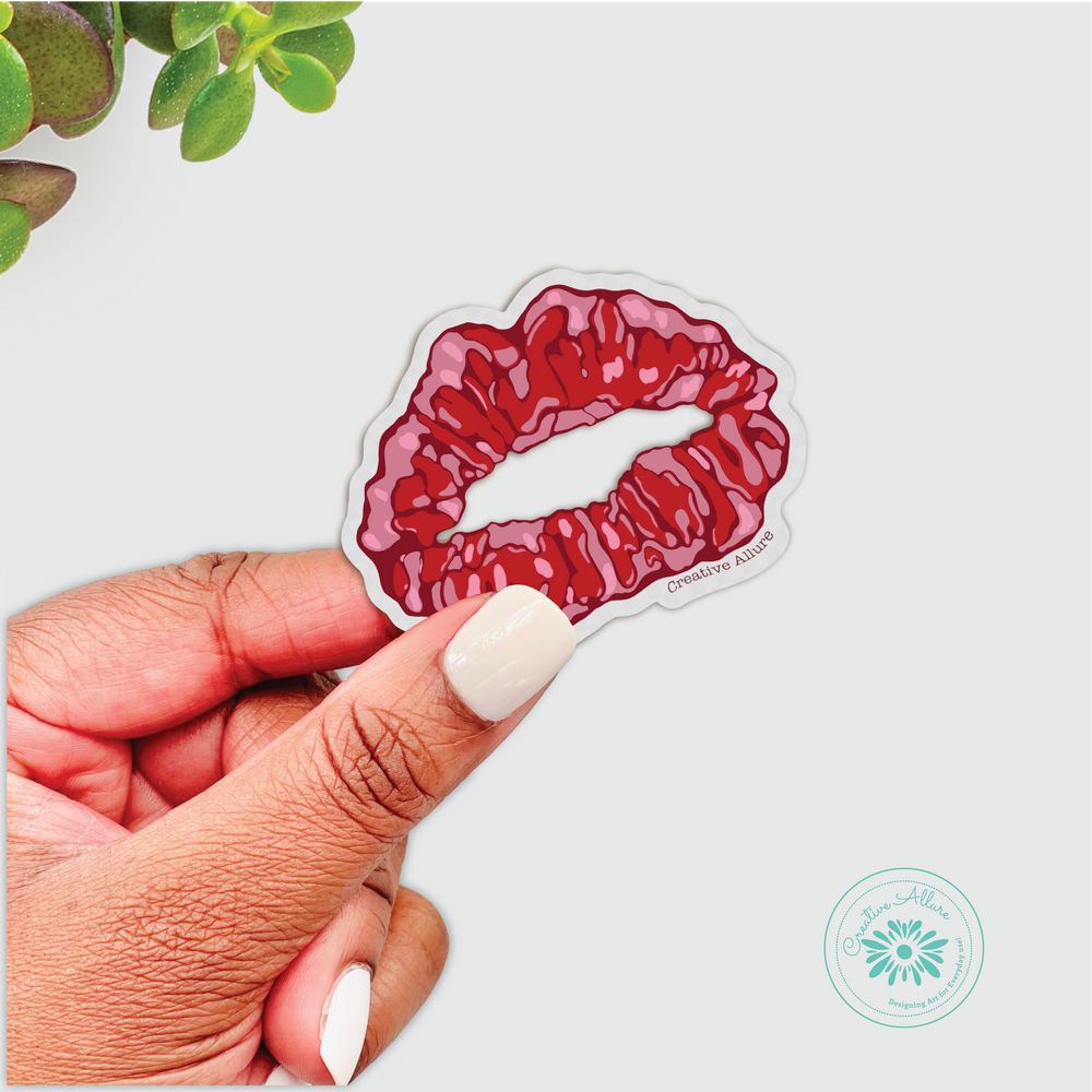 Bold Red Lips Sticker