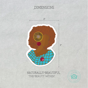 Naturally Beautiful, "The Beauty Within" Sticker