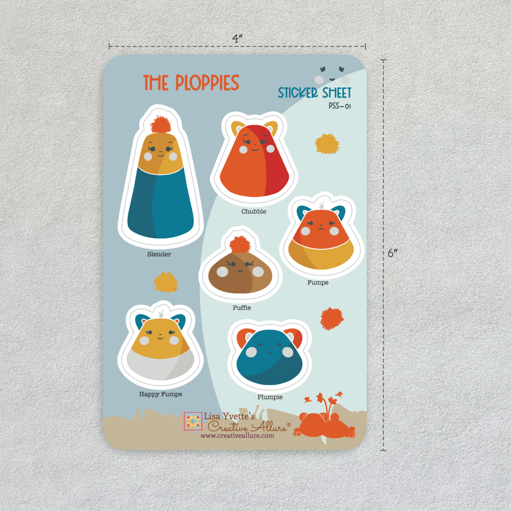 Ploppies Sticker Sheet PSS-01