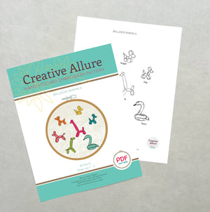
            
                Load image into Gallery viewer, Balloon Animal Hand-Embroidery Pattern
            
        