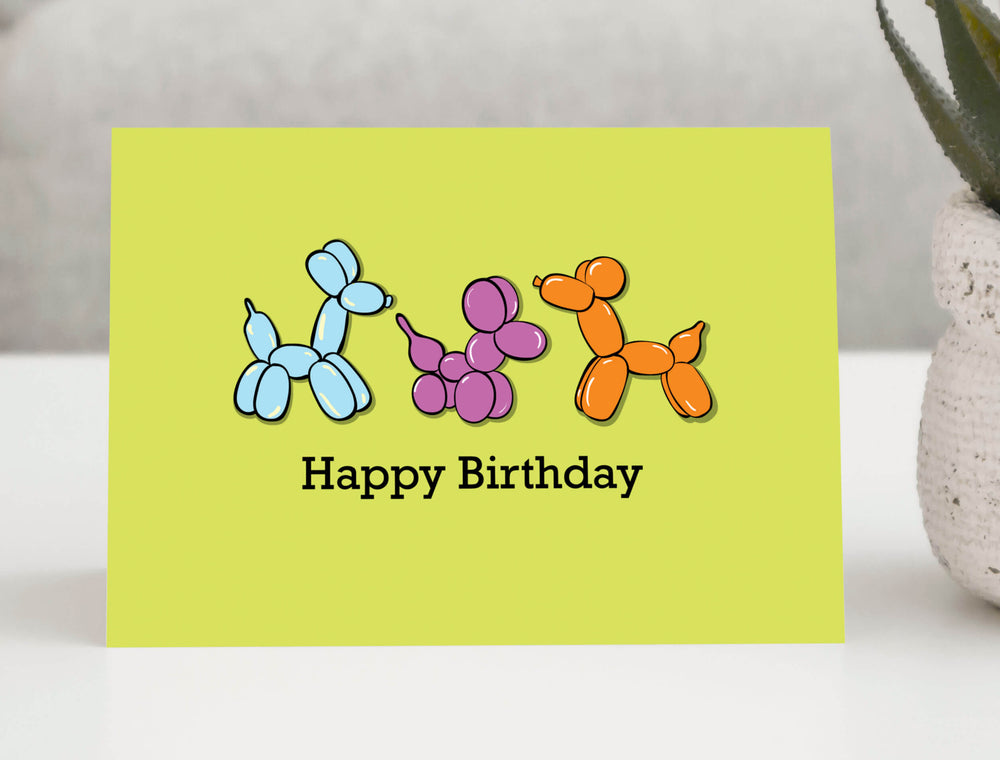 Balloon Animals Birthday Card