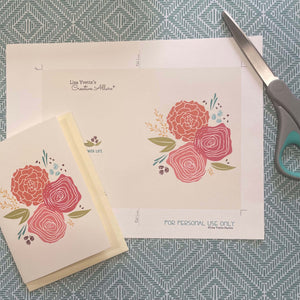 Floral Printable greeting card