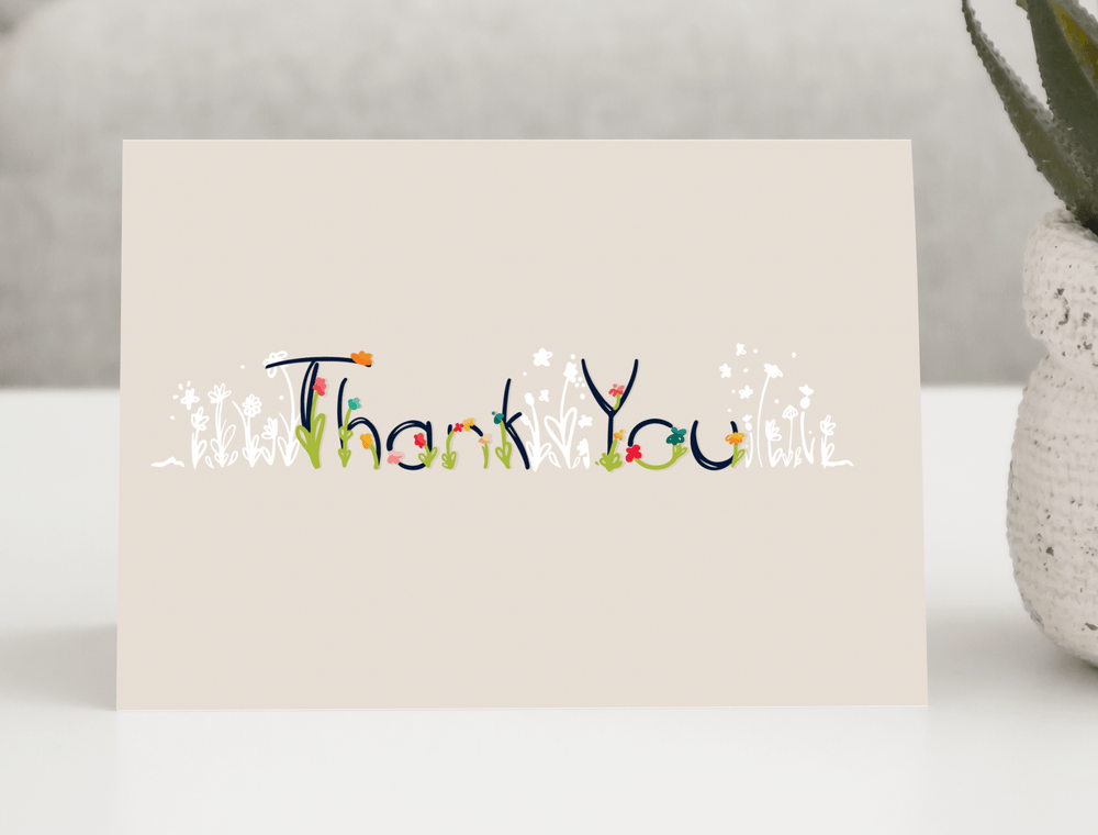 Floral Twist, Thank You Card