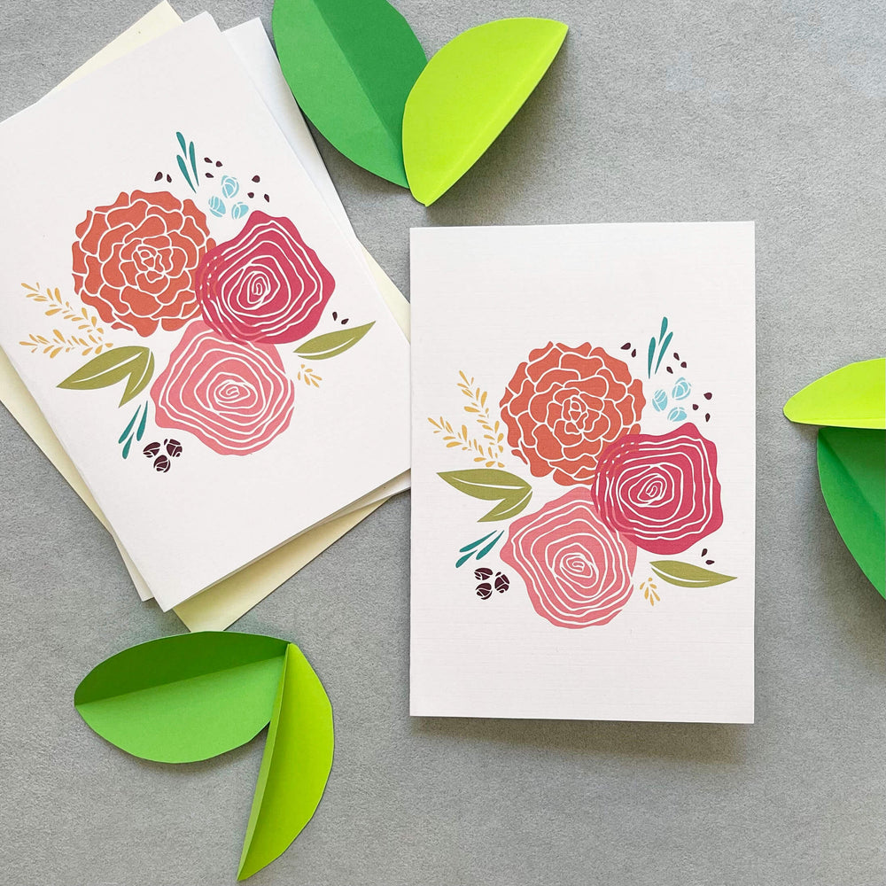 Floral printable greeting card by Creative Allure