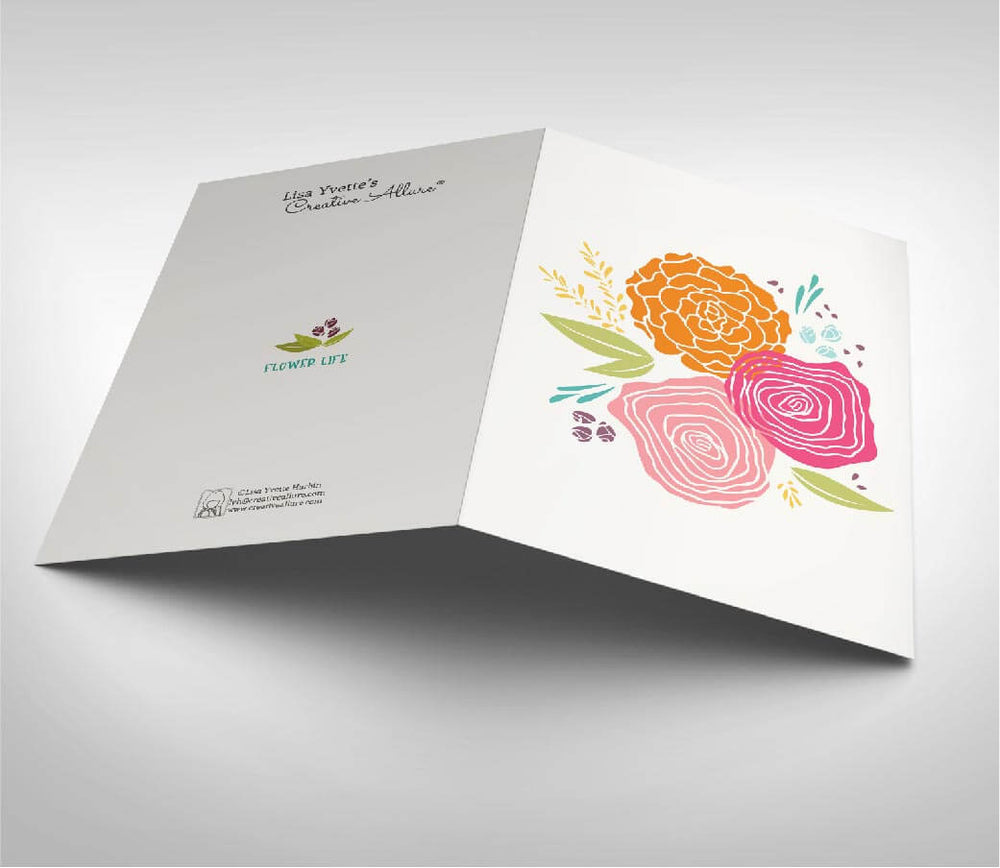 Flower Bed printable greeting card by Creative Allure