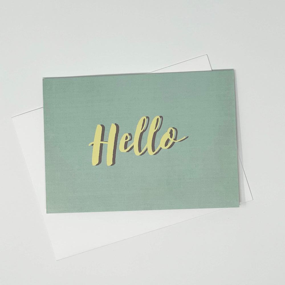 Greeting Card, with the text Hello