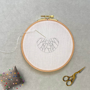 Sectional Heart Embroidery PDF Pattern